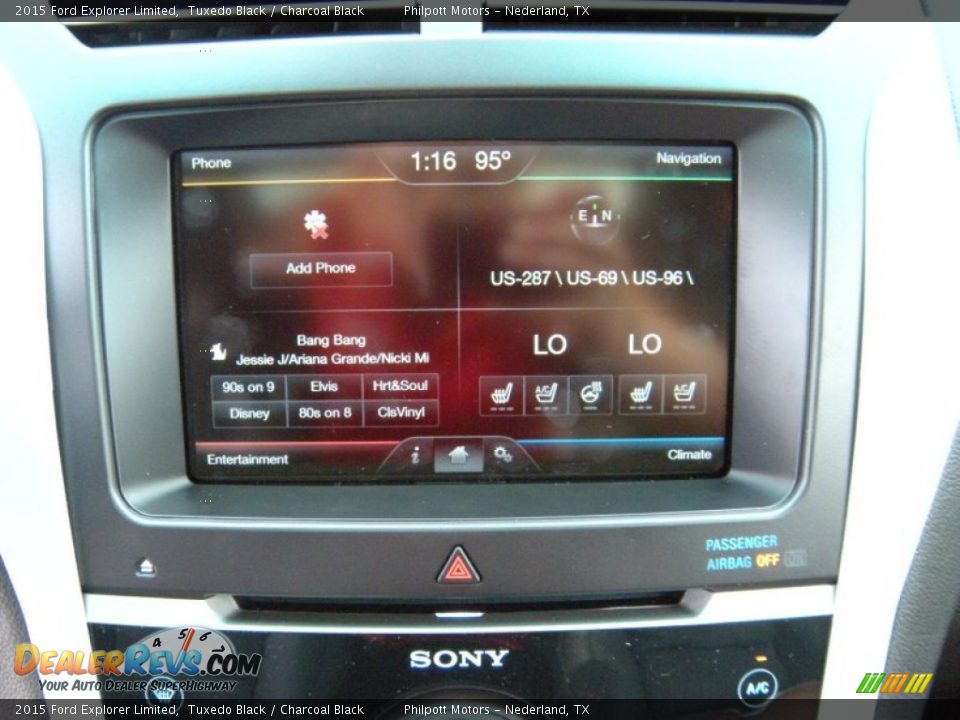 2015 Ford Explorer Limited Tuxedo Black / Charcoal Black Photo #32