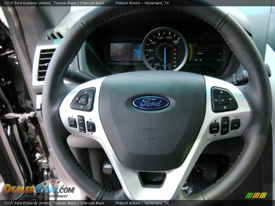 2015 Ford Explorer Limited Tuxedo Black / Charcoal Black Photo #36