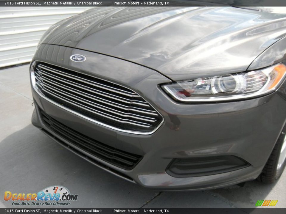 2015 Ford Fusion SE Magnetic Metallic / Charcoal Black Photo #10