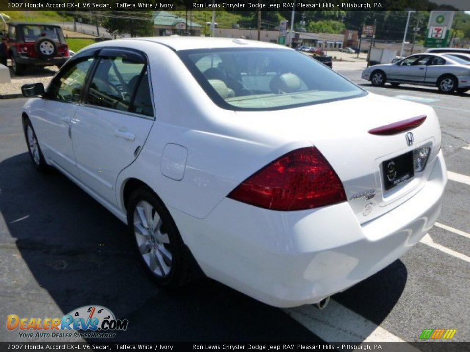2007 Honda Accord EX-L V6 Sedan Taffeta White / Ivory Photo #3