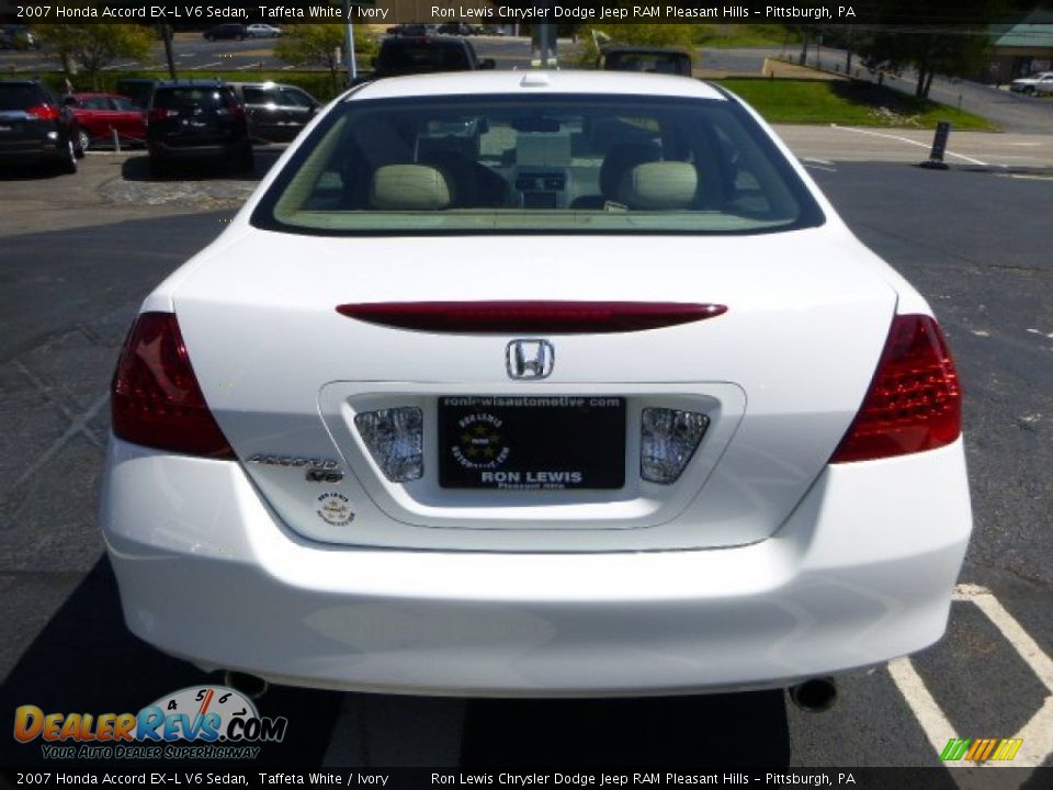 2007 Honda Accord EX-L V6 Sedan Taffeta White / Ivory Photo #4
