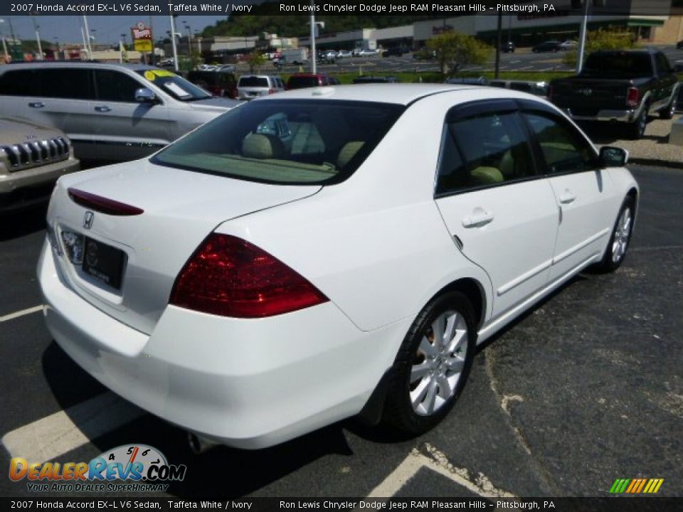 2007 Honda Accord EX-L V6 Sedan Taffeta White / Ivory Photo #5