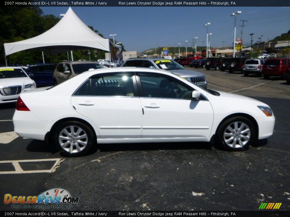 2007 Honda Accord EX-L V6 Sedan Taffeta White / Ivory Photo #6