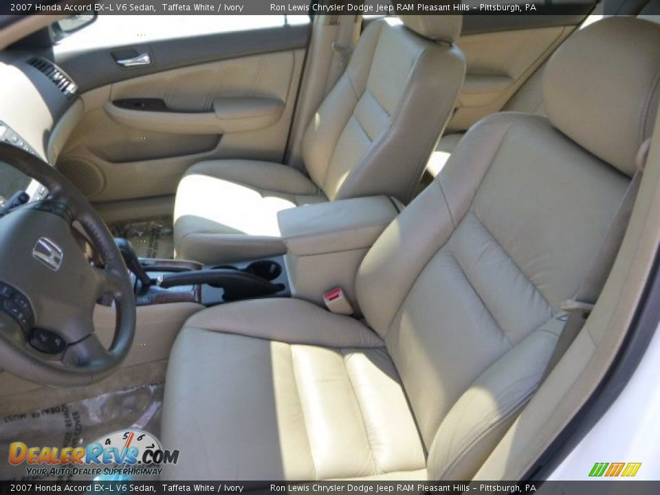 2007 Honda Accord EX-L V6 Sedan Taffeta White / Ivory Photo #10