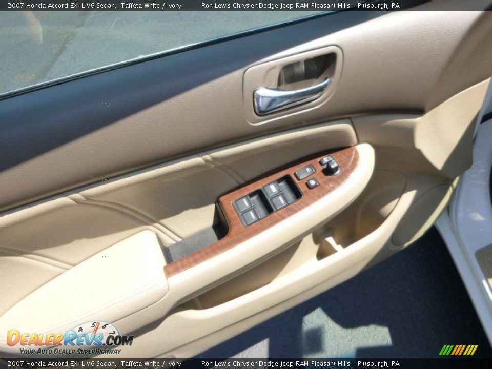 2007 Honda Accord EX-L V6 Sedan Taffeta White / Ivory Photo #14