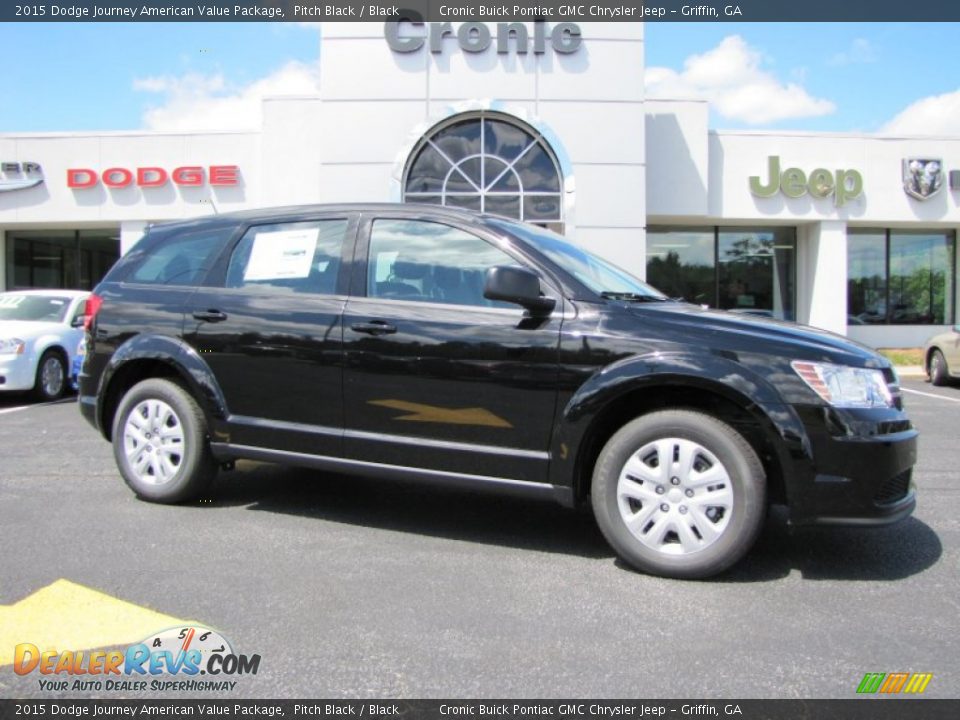 2015 Dodge Journey American Value Package Pitch Black / Black Photo #1