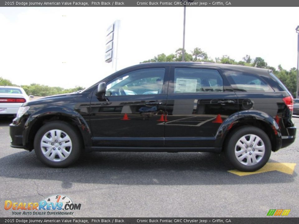 2015 Dodge Journey American Value Package Pitch Black / Black Photo #4