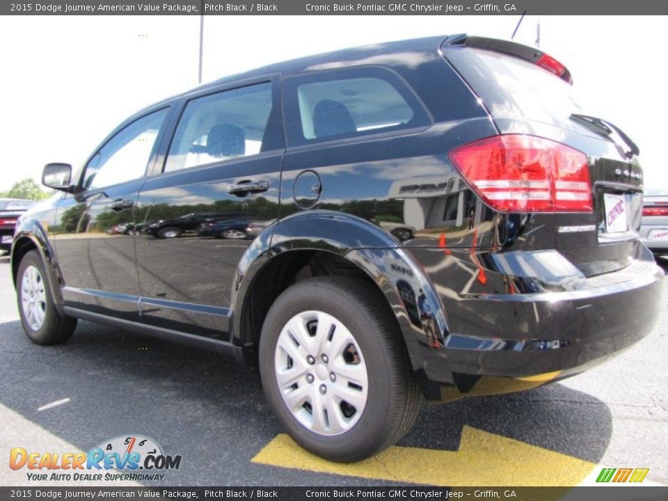 2015 Dodge Journey American Value Package Pitch Black / Black Photo #5