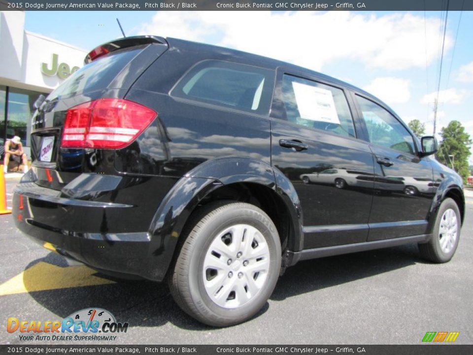 2015 Dodge Journey American Value Package Pitch Black / Black Photo #7