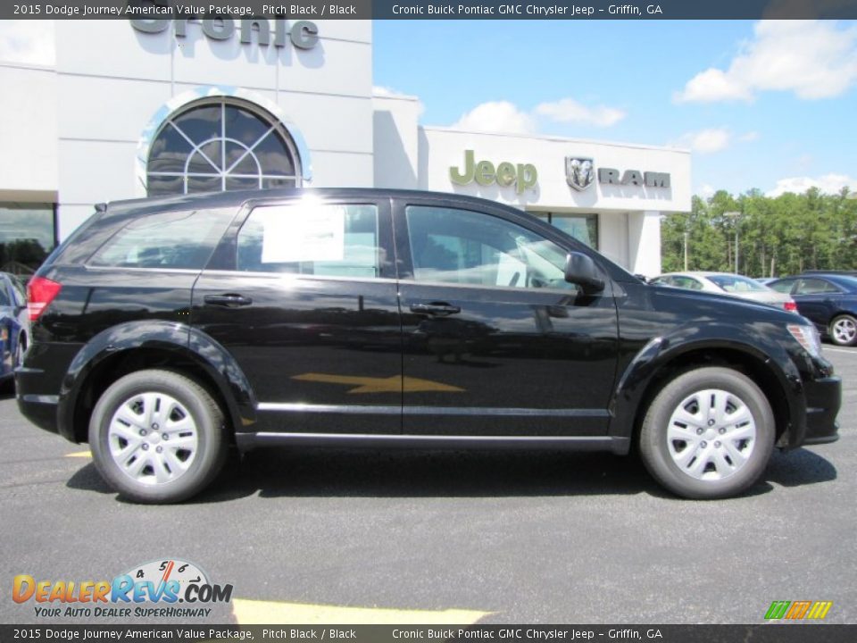 2015 Dodge Journey American Value Package Pitch Black / Black Photo #8