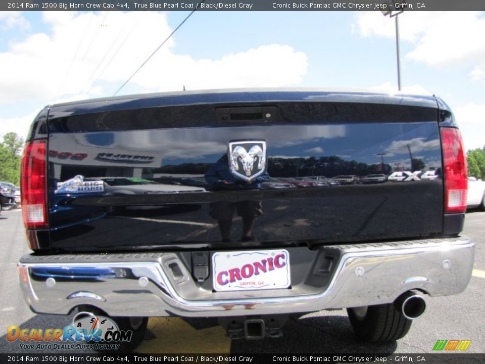 2014 Ram 1500 Big Horn Crew Cab 4x4 True Blue Pearl Coat / Black/Diesel Gray Photo #6