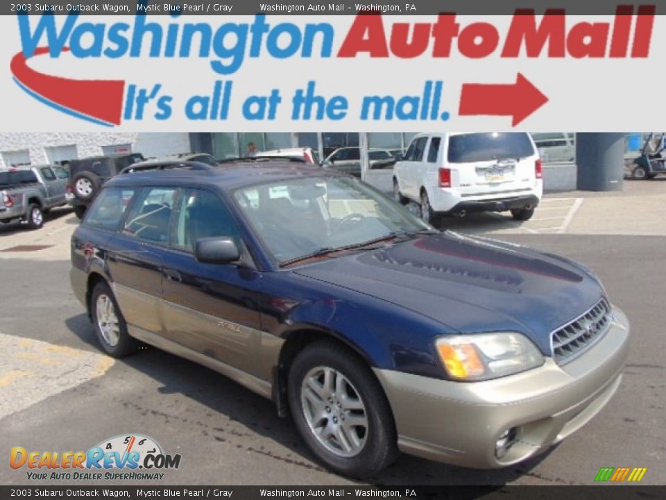 2003 Subaru Outback Wagon Mystic Blue Pearl / Gray Photo #1