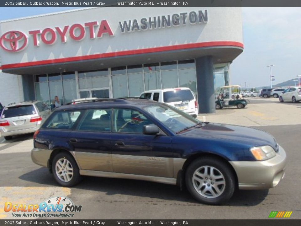 2003 Subaru Outback Wagon Mystic Blue Pearl / Gray Photo #2