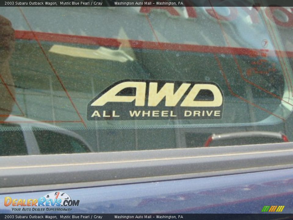 2003 Subaru Outback Wagon Mystic Blue Pearl / Gray Photo #6