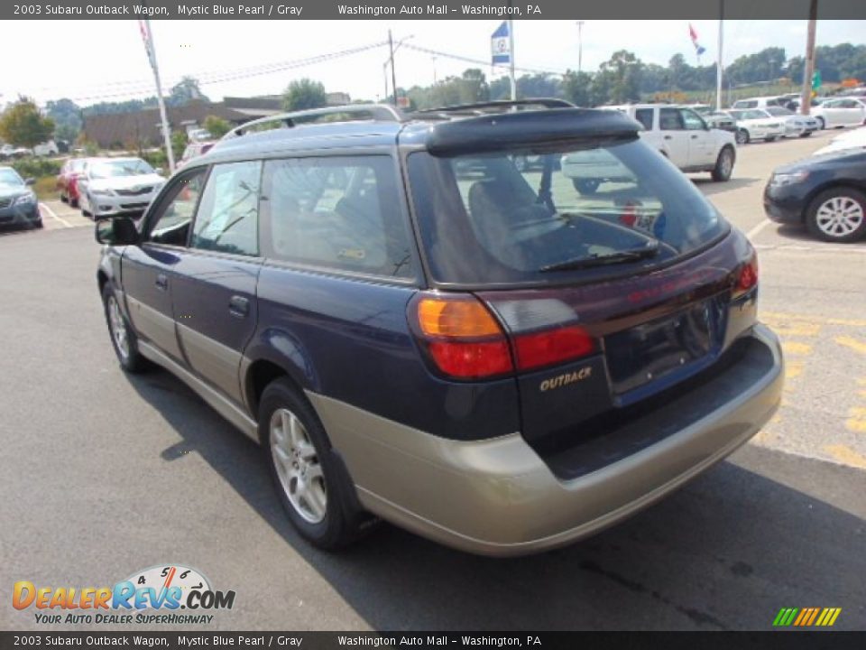 2003 Subaru Outback Wagon Mystic Blue Pearl / Gray Photo #7