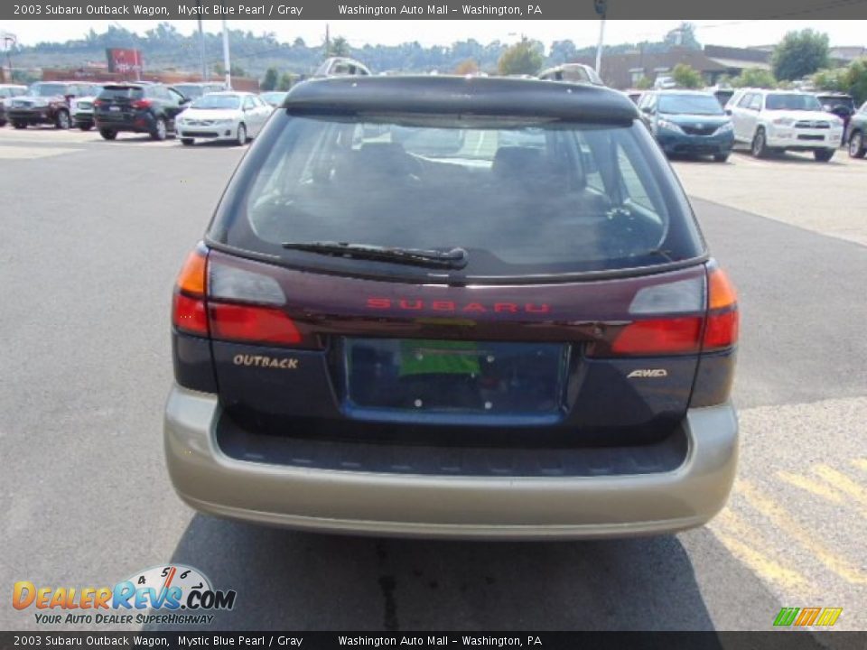 2003 Subaru Outback Wagon Mystic Blue Pearl / Gray Photo #8