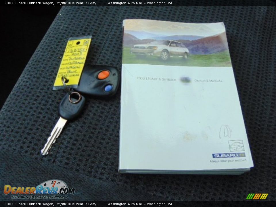 2003 Subaru Outback Wagon Mystic Blue Pearl / Gray Photo #18