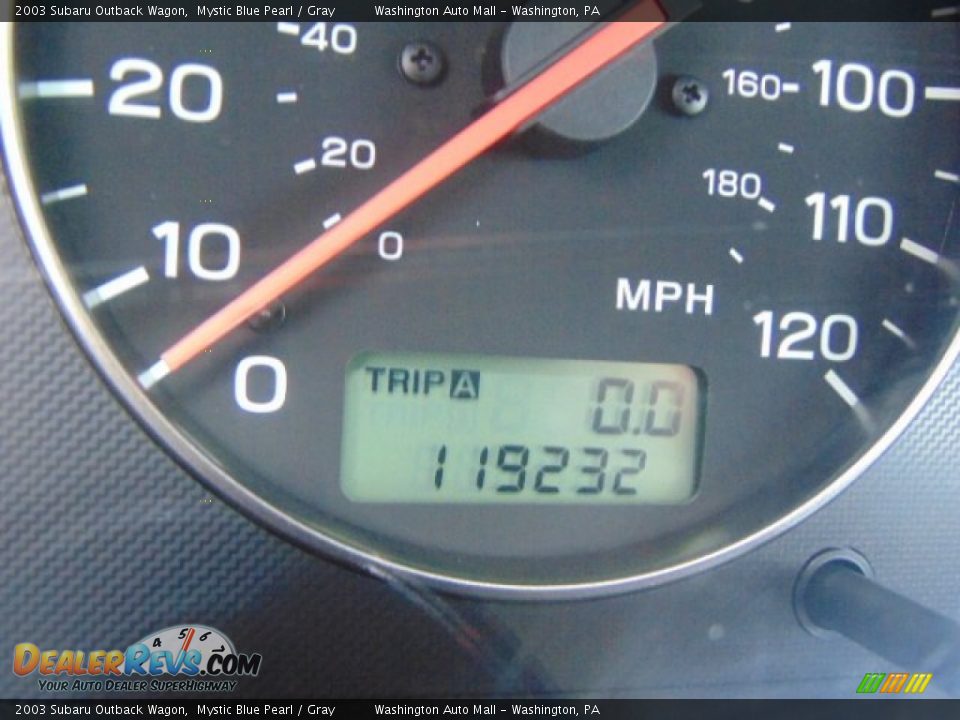 2003 Subaru Outback Wagon Mystic Blue Pearl / Gray Photo #20