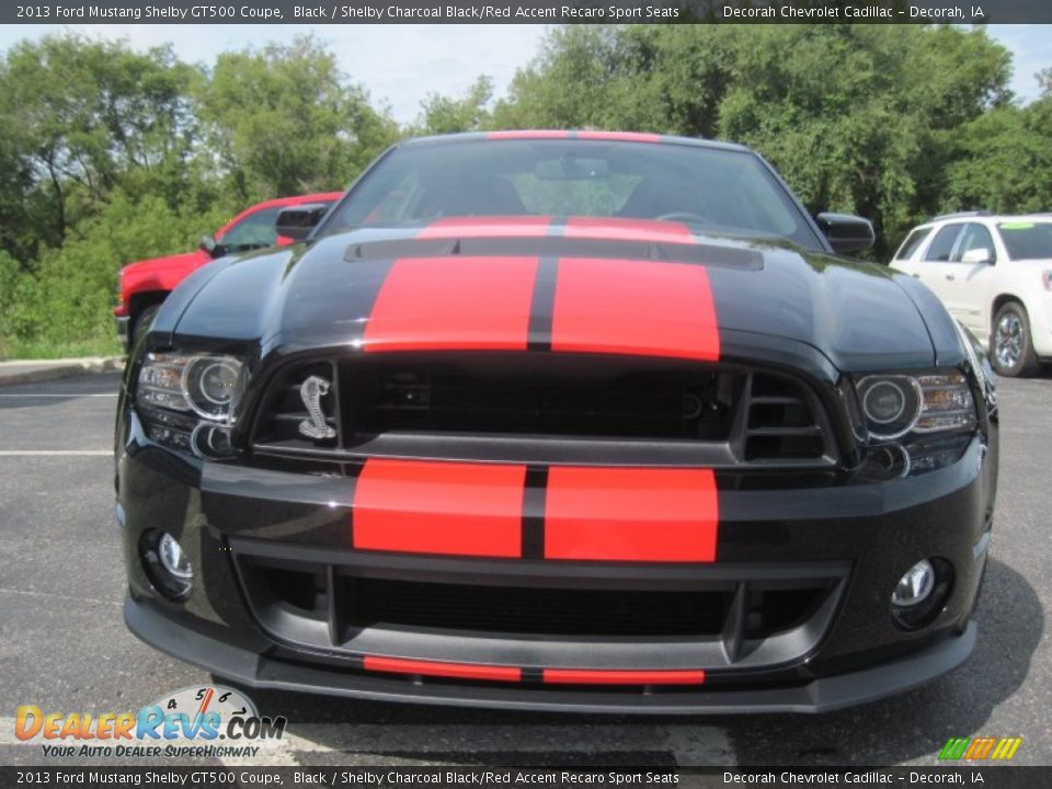 2013 Ford Mustang Shelby GT500 Coupe Black / Shelby Charcoal Black/Red Accent Recaro Sport Seats Photo #8
