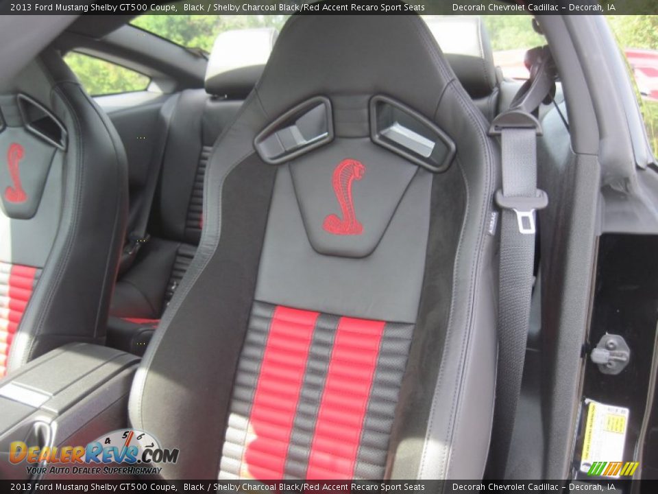 2013 Ford Mustang Shelby GT500 Coupe Black / Shelby Charcoal Black/Red Accent Recaro Sport Seats Photo #12