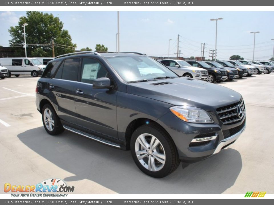 2015 Mercedes-Benz ML 350 4Matic Steel Grey Metallic / Black Photo #1
