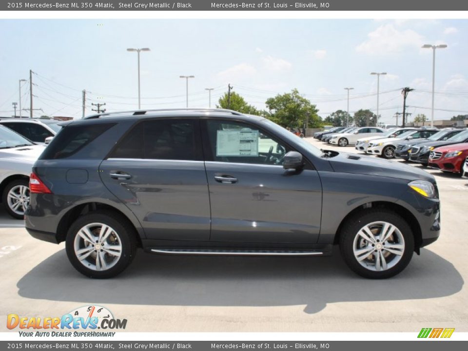 2015 Mercedes-Benz ML 350 4Matic Steel Grey Metallic / Black Photo #2