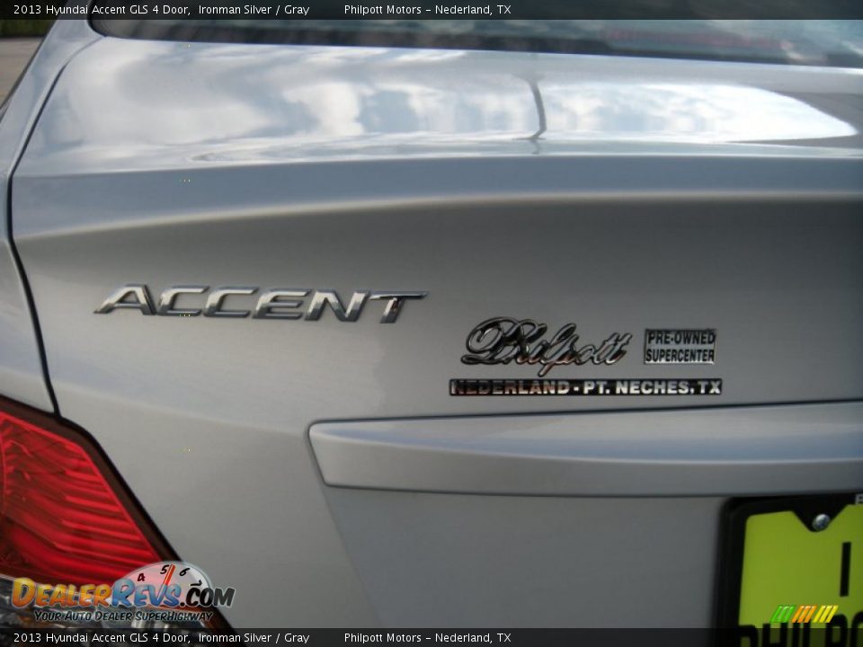 2013 Hyundai Accent GLS 4 Door Ironman Silver / Gray Photo #21
