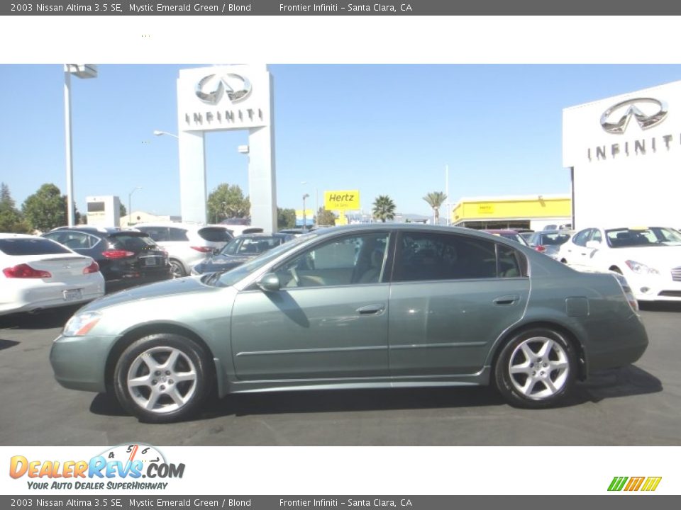 2003 Nissan Altima 3.5 SE Mystic Emerald Green / Blond Photo #2