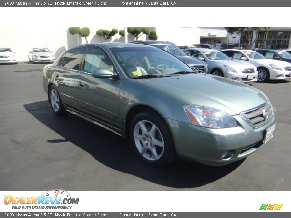 2003 Nissan Altima 3.5 SE Mystic Emerald Green / Blond Photo #4