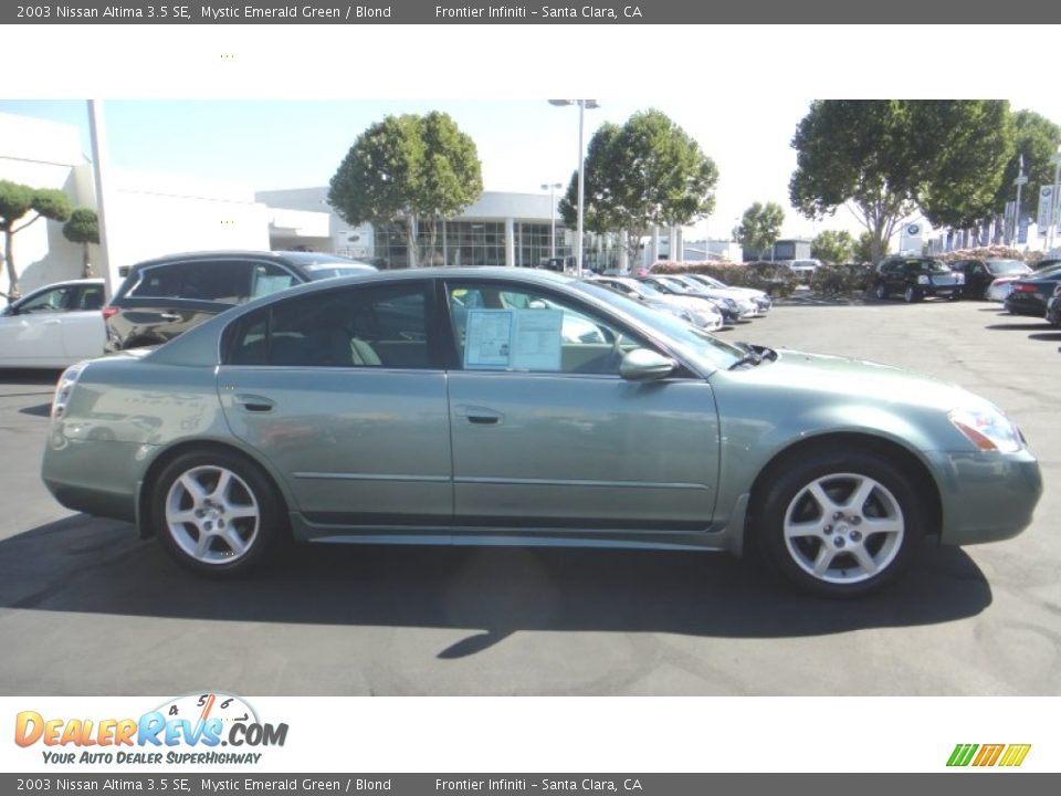 2003 Nissan Altima 3.5 SE Mystic Emerald Green / Blond Photo #5