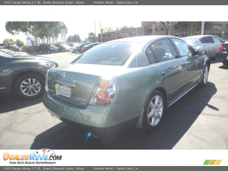 2003 Nissan Altima 3.5 SE Mystic Emerald Green / Blond Photo #6