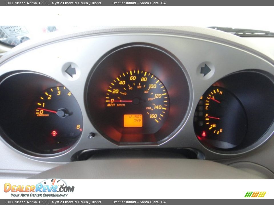 2003 Nissan Altima 3.5 SE Mystic Emerald Green / Blond Photo #7