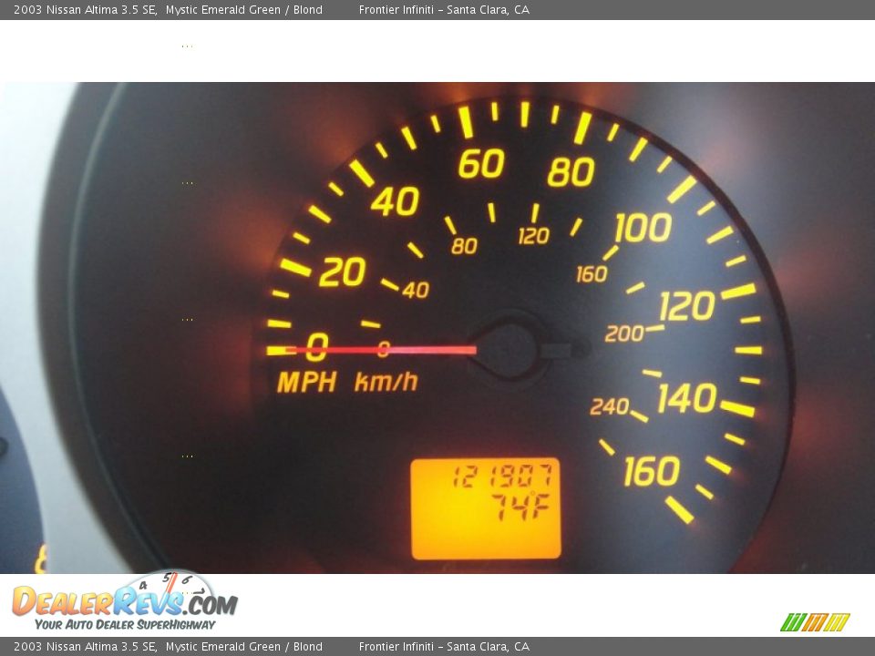 2003 Nissan Altima 3.5 SE Mystic Emerald Green / Blond Photo #8
