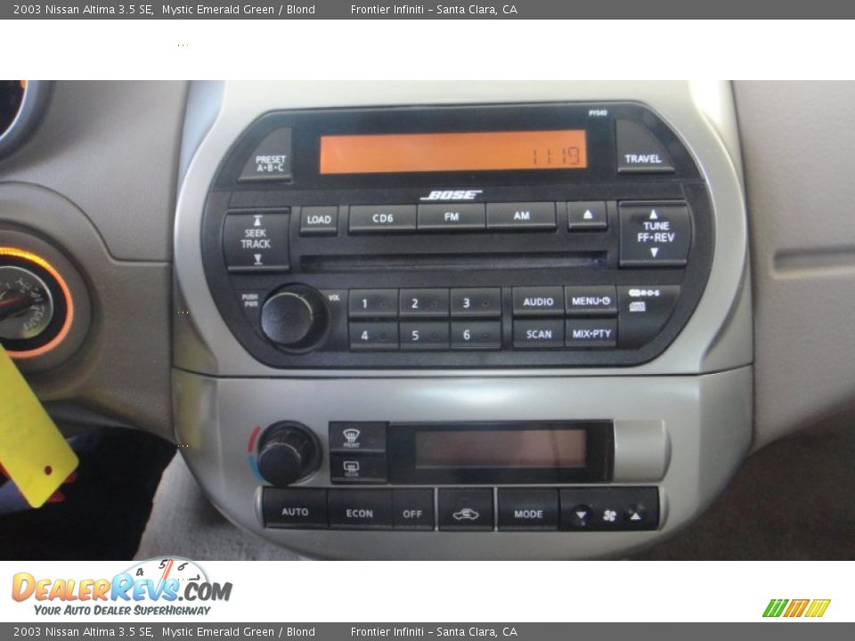 2003 Nissan Altima 3.5 SE Mystic Emerald Green / Blond Photo #9