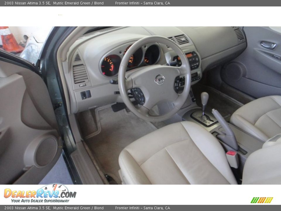 2003 Nissan Altima 3.5 SE Mystic Emerald Green / Blond Photo #12