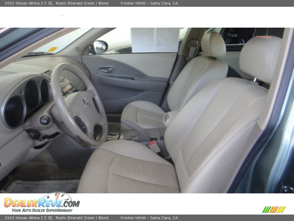2003 Nissan Altima 3.5 SE Mystic Emerald Green / Blond Photo #13