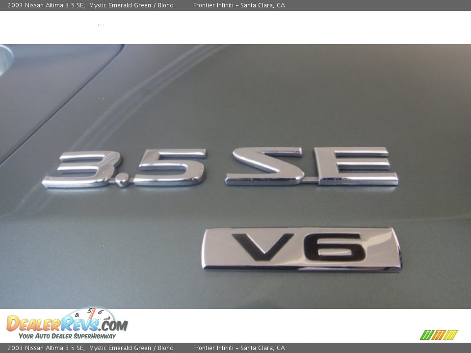 2003 Nissan Altima 3.5 SE Mystic Emerald Green / Blond Photo #18