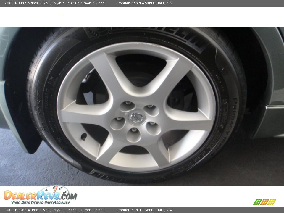2003 Nissan Altima 3.5 SE Mystic Emerald Green / Blond Photo #19