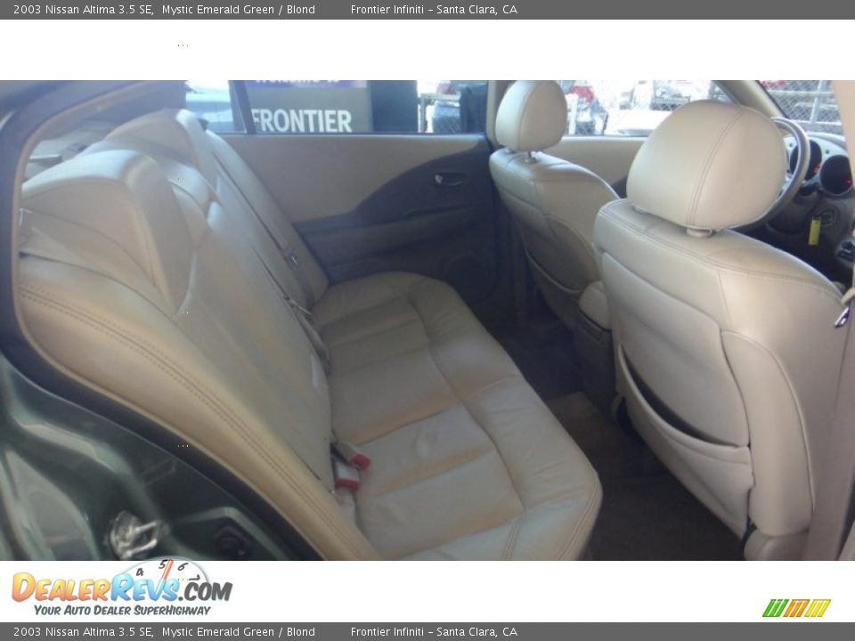 2003 Nissan Altima 3.5 SE Mystic Emerald Green / Blond Photo #20