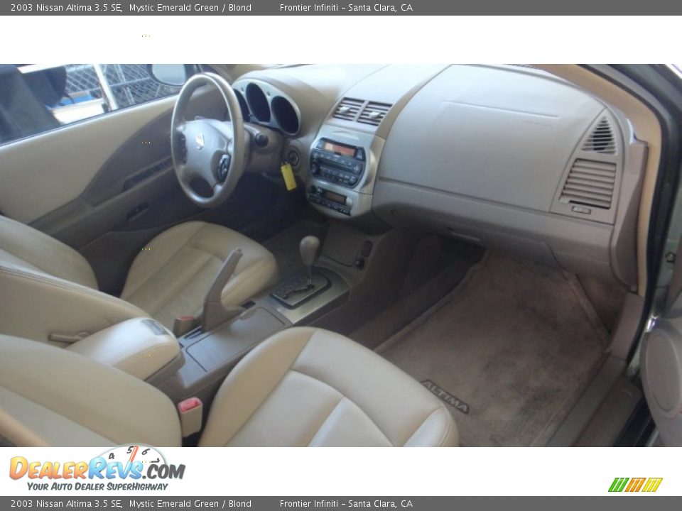 2003 Nissan Altima 3.5 SE Mystic Emerald Green / Blond Photo #22