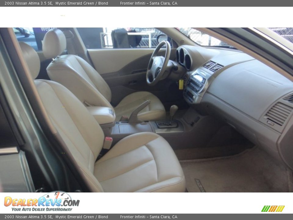 2003 Nissan Altima 3.5 SE Mystic Emerald Green / Blond Photo #23