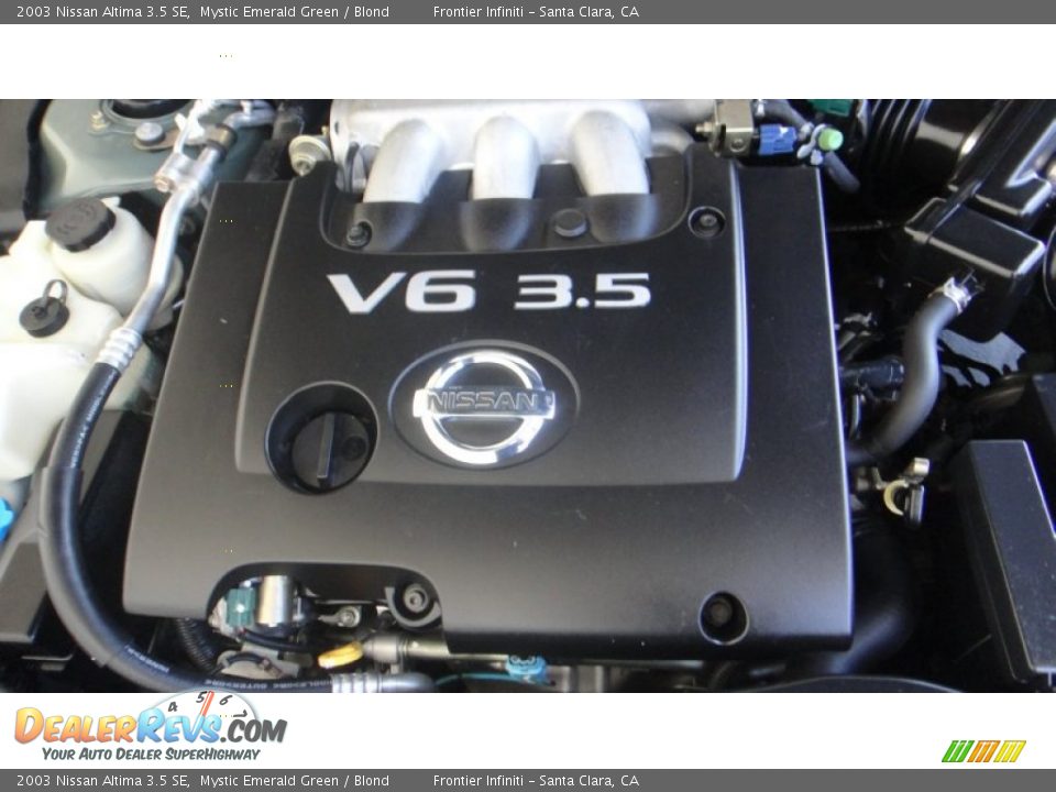 2003 Nissan Altima 3.5 SE Mystic Emerald Green / Blond Photo #25