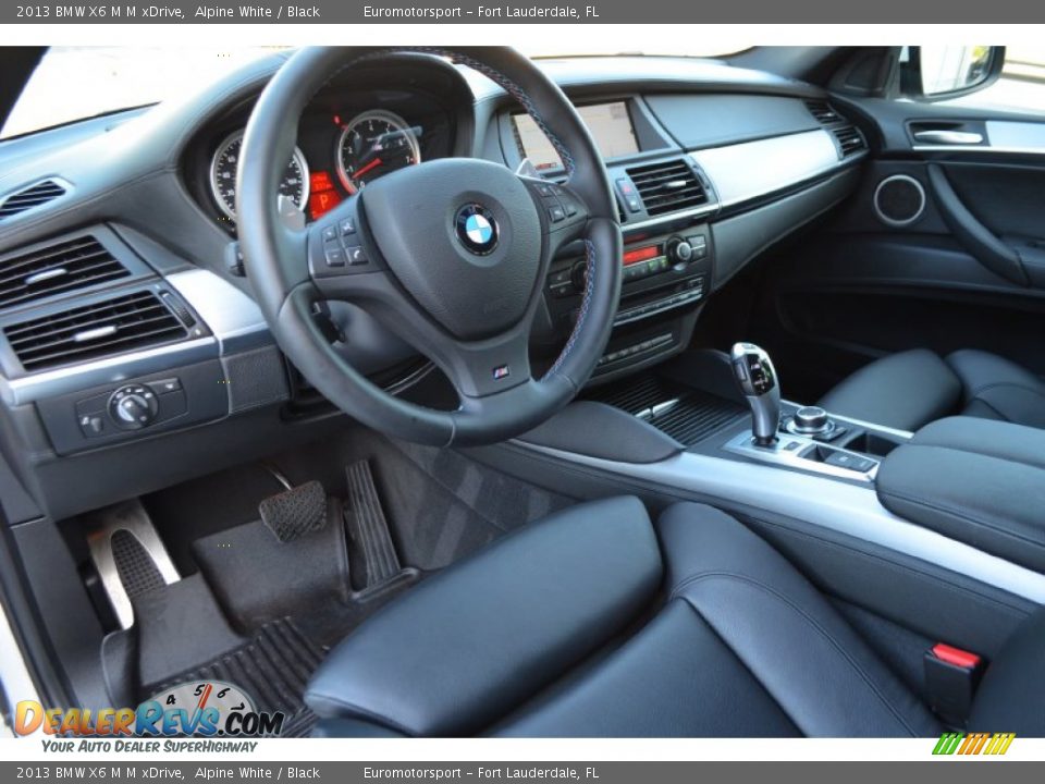 Black Interior - 2013 BMW X6 M M xDrive Photo #40