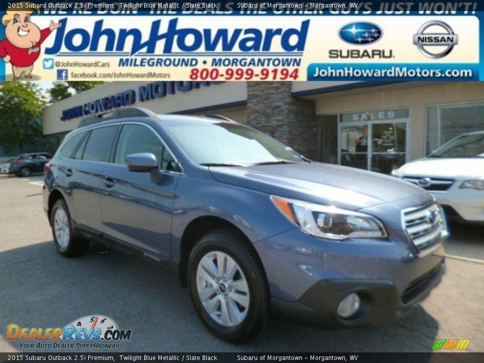 2015 Subaru Outback 2.5i Premium Twilight Blue Metallic / Slate Black Photo #1