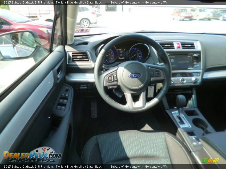 2015 Subaru Outback 2.5i Premium Twilight Blue Metallic / Slate Black Photo #13