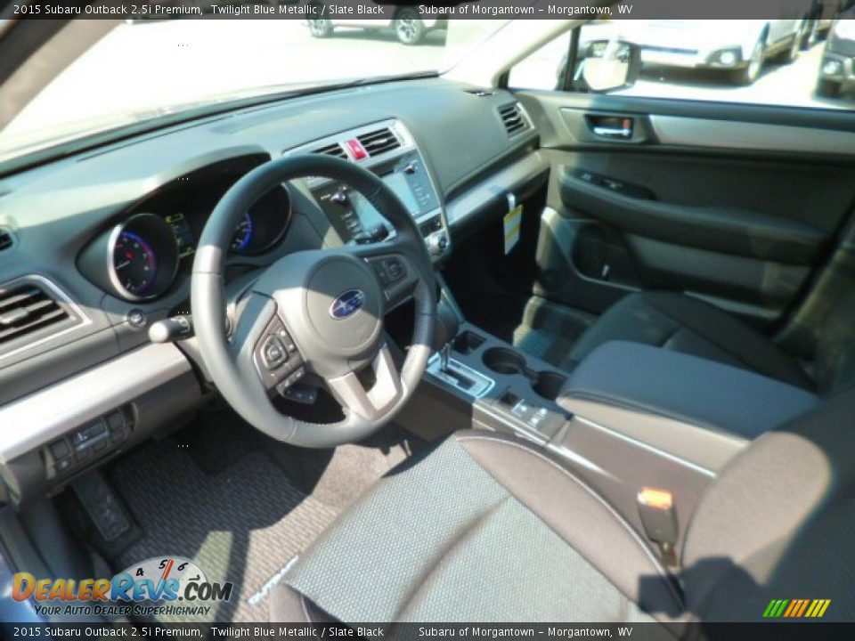 2015 Subaru Outback 2.5i Premium Twilight Blue Metallic / Slate Black Photo #15