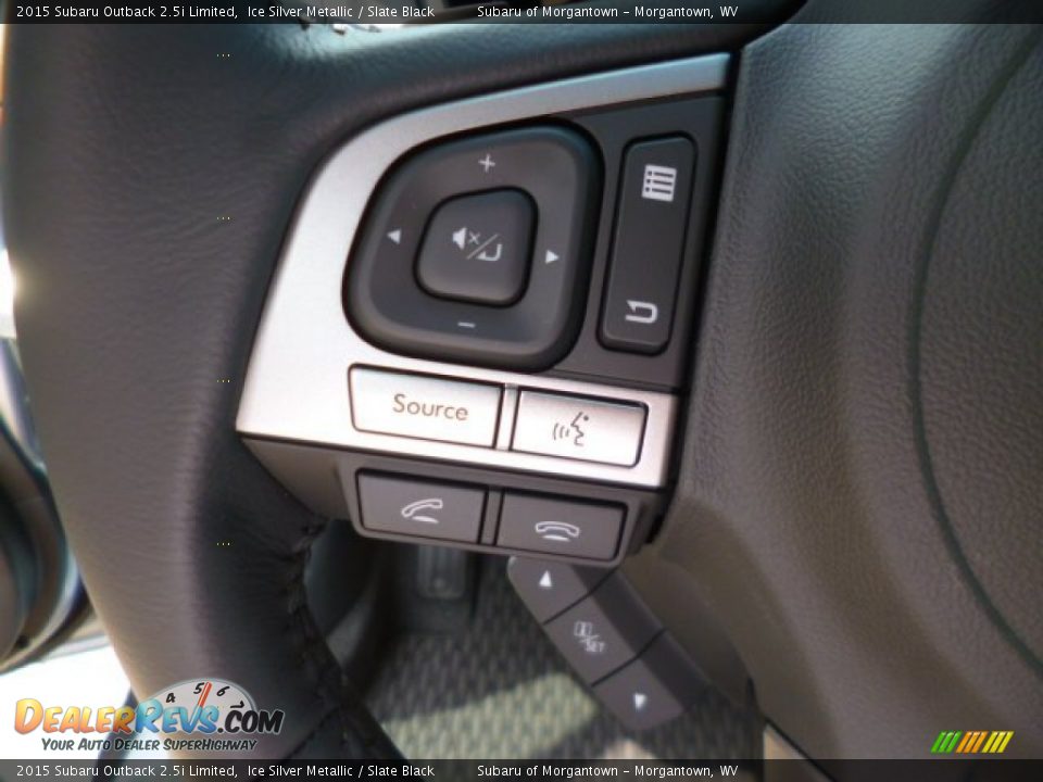 2015 Subaru Outback 2.5i Limited Ice Silver Metallic / Slate Black Photo #17