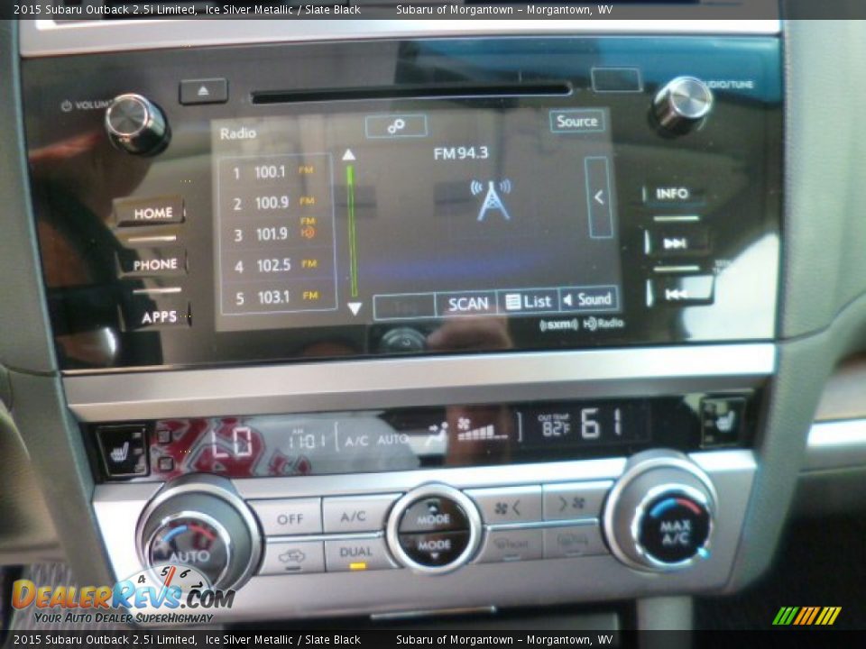 2015 Subaru Outback 2.5i Limited Ice Silver Metallic / Slate Black Photo #18