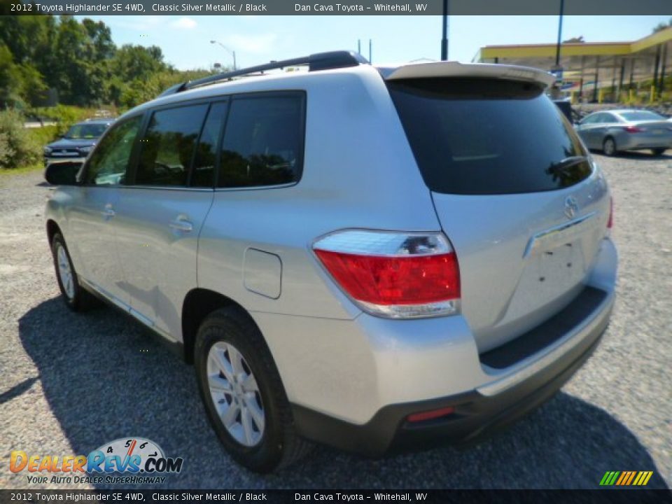 2012 Toyota Highlander SE 4WD Classic Silver Metallic / Black Photo #3