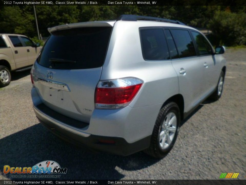 2012 Toyota Highlander SE 4WD Classic Silver Metallic / Black Photo #4